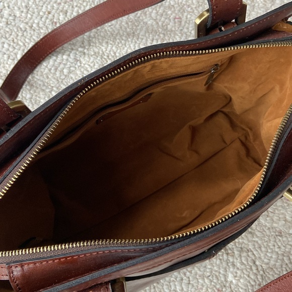 Patricia Nash Helmsley British Tan smooth leather satchel - Picture 6 of 13